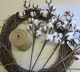 how to make your own cotton ball branch wreath, crafts, seasonal holiday decor, wreaths