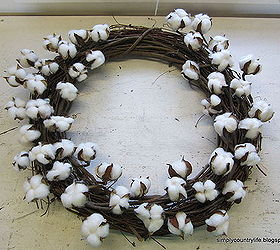 how to make your own cotton ball branch wreath, crafts, seasonal holiday decor, wreaths