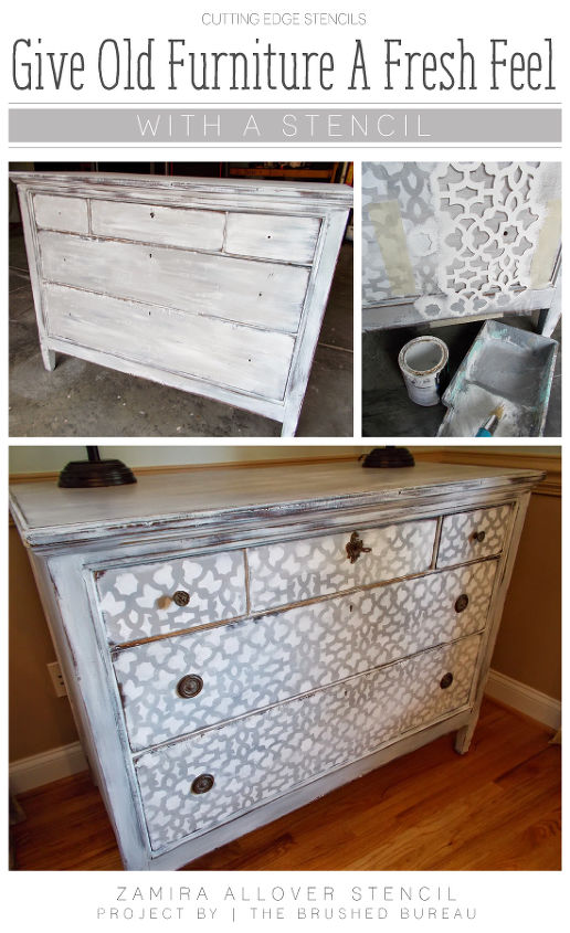 Give Old Furniture A Fresh Feel With A Stencil Hometalk