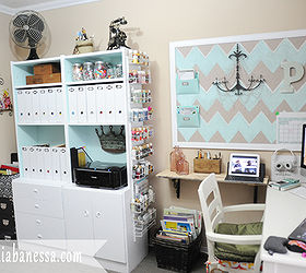 painted furniture cabinet craft room update, craft rooms, organizing, painted furniture, shelving ideas, Finished Project