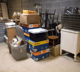 organizing basement tubs cleaning, basement ideas, organizing, storage ideas, More stuff in floor from opposite angle