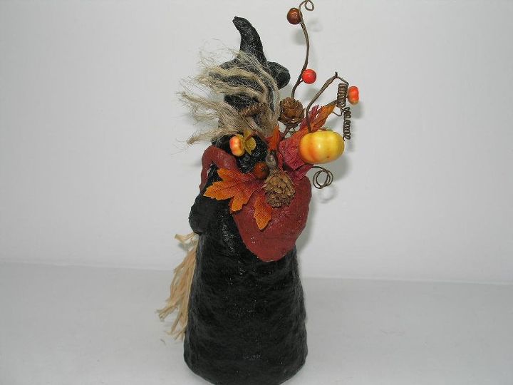 paper mache halloween witch, crafts, seasonal holiday decor