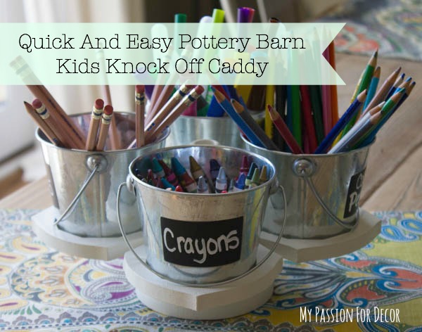 quick and easy pottery barn kids knock off caddy, chalk paint, organizing, repurposing upcycling