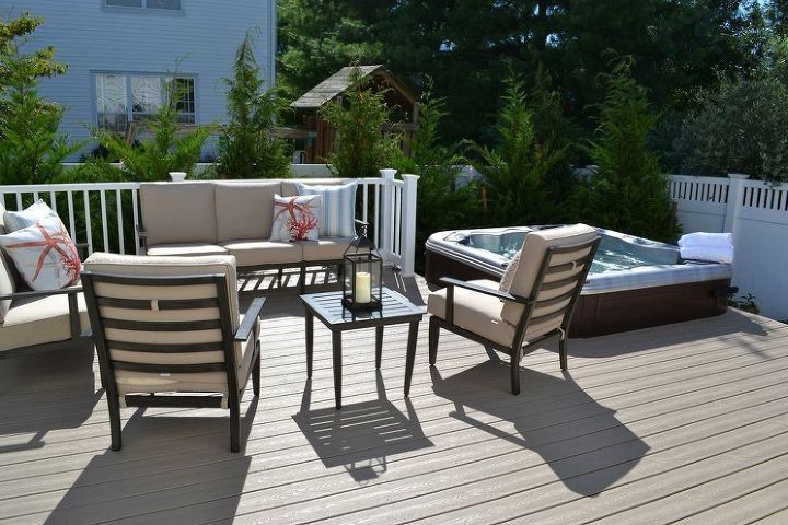 small backyard decor solutions ideas design, decks, outdoor living, spas, Trex Transcend Decking