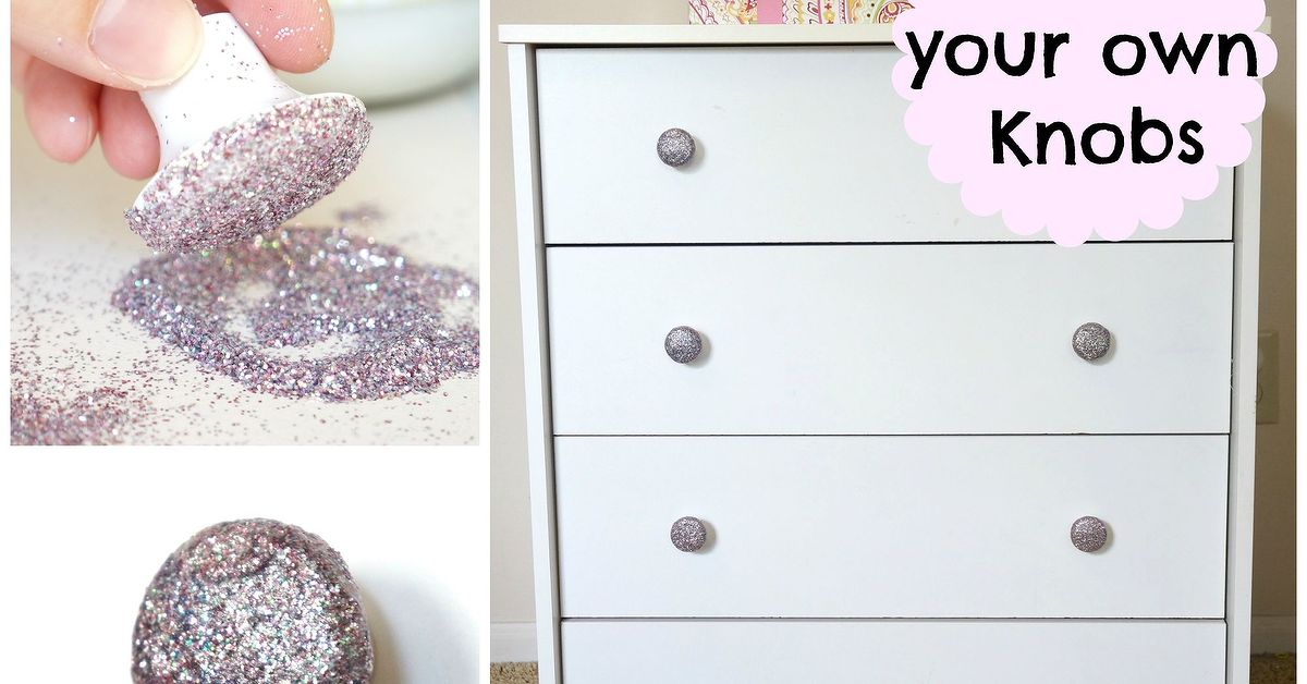 Diy Glitter Dresser Knobs Easy And Cheap Hometalk