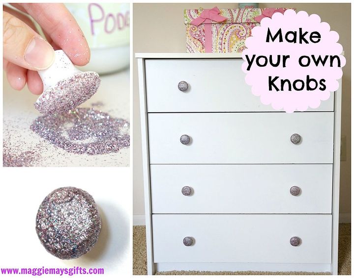 Diy Glitter Dresser Knobs Easy And Cheap Hometalk