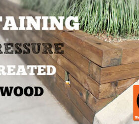 landscaping staining treated wood tips, gardening, painting, woodworking projects