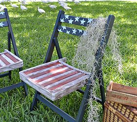 DIY Americana Chairs With Decoupage