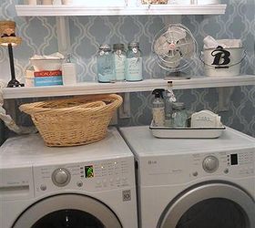 laundry room makeover small inexpensive redo, laundry rooms, lighting, organizing, shelving ideas, storage ideas