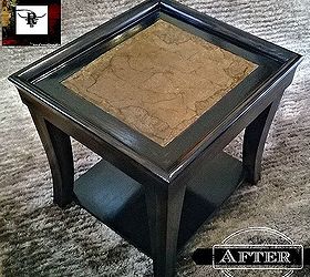 topless end tables renewed with faux leather tops, living room ideas, painted furniture, repurposing upcycling