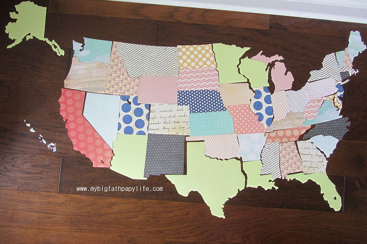 crafts photo travel map america, crafts, diy, how to, wall decor