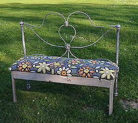 bench bedframe upcycle build, painted furniture