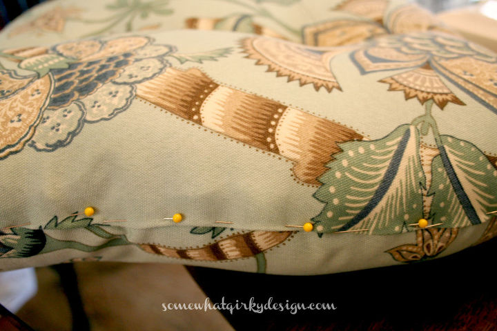 how to recover a tufted cushion, diy, how to, outdoor furniture, reupholster
