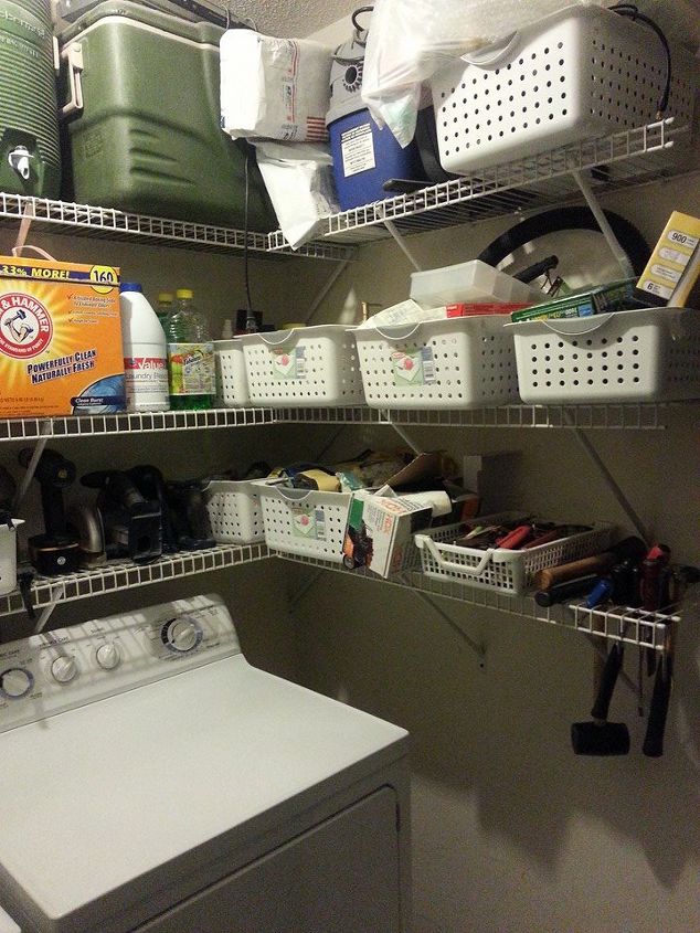 organizing laundry room pantry racks, laundry rooms, organizing, shelving ideas, storage ideas, reupholster