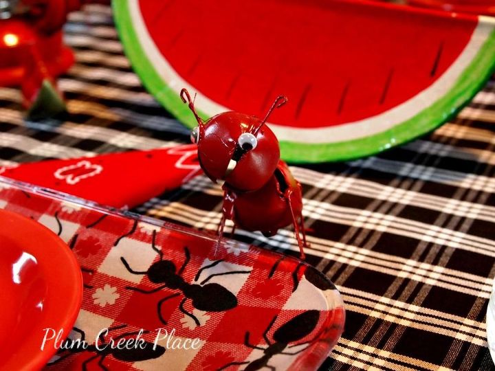 tablescape late summer picnic red country, crafts, diy, seasonal holiday decor