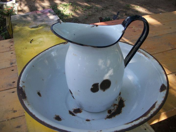 painted pitcher and bowl, painting