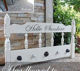painted furniture headboard to coat organizer upcycle, chalk paint, home decor, painted furniture, repurposing upcycling, wall decor