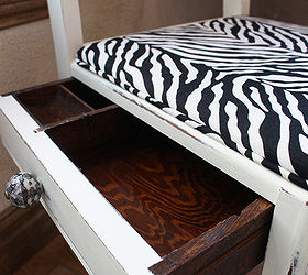 sewing chair makeover secret drawer, chalk paint, diy, painted furniture, repurposing upcycling