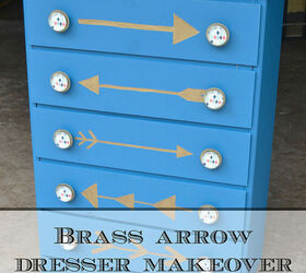 painted furniture brass arrow dresser, painted furniture