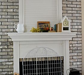 fireplace mantel beadboard addition, diy, fireplaces mantels, wall decor, woodworking projects