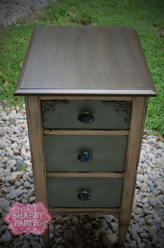 painting furniture staining antique wood side table makeover, painted furniture, painting