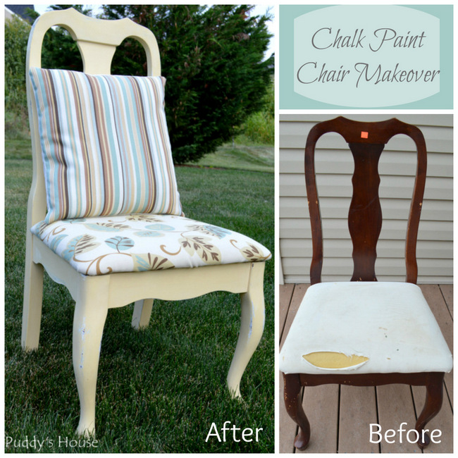 chalk paint chair makeover