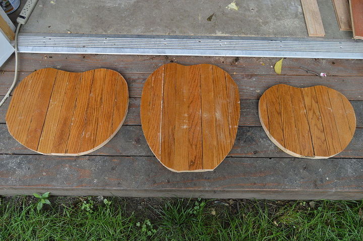 calabazas de madera recuperada