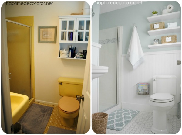 master bathroom makeover before after clean fresh, bathroom ideas, small bathroom ideas