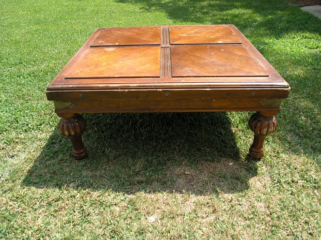 repurposed coffee table, painted furniture