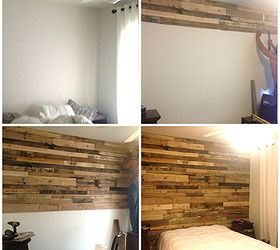 pallet accent wall home tutorial, bedroom ideas, diy, pallet, repurposing upcycling, wall decor, woodworking projects