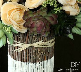 diy fall decor vase twigs painted, crafts