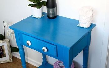 Bedside Table Becomes Entryway Table!