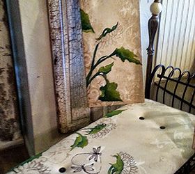 painted furniture bench wrought iron art, painted furniture, painting, reupholster, wall decor