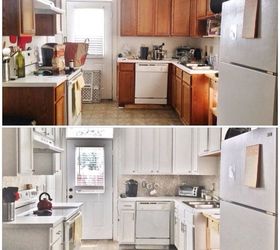 kitchen update budget before after, diy, kitchen backsplash, kitchen cabinets, kitchen design, painting, tiling