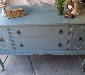 painted furniture antique buffet makeover, painted furniture, shabby chic