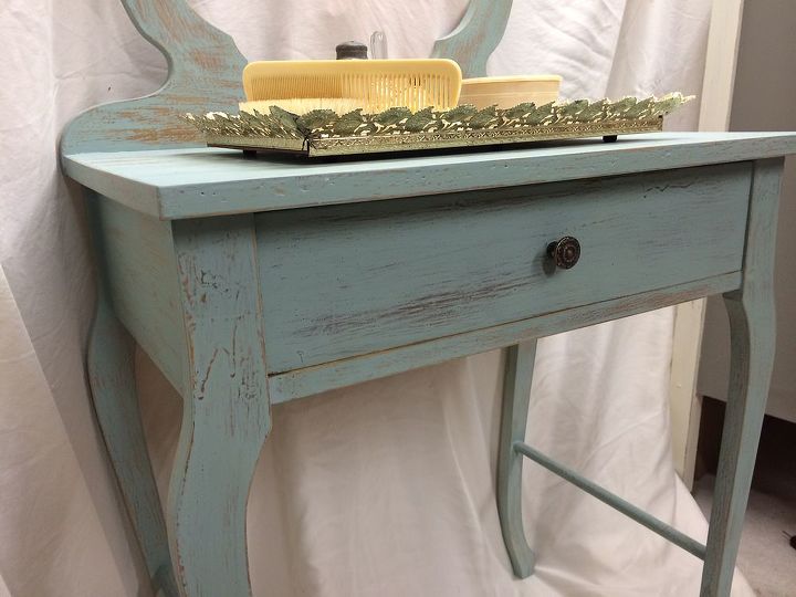 painted furniture vintage vanity makeover, chalk paint, painted furniture, shabby chic