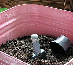 gardening painted potting wash tub, gardening, outdoor living, repurposing upcycling