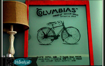 Gratis Ventana Vieja Convertida en Anuncio de Bicicleta Vintage #WallCandy