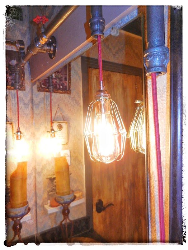 iluminao steampunk para o banheiro de hspedes