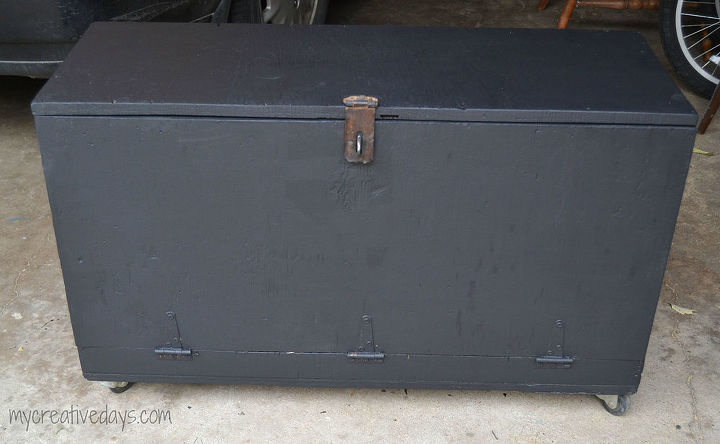 storage old toolbox painted upcycle, chalkboard paint, painted furniture, repurposing upcycling, storage ideas