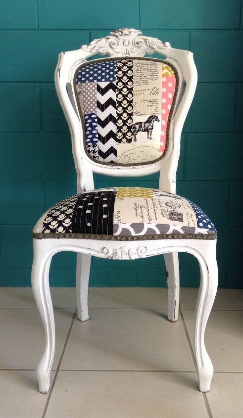 chair quilted patchwork upholstery bold funky fun, reupholster