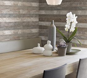 wallpaper dining room contemporary design, dining room ideas, wall decor, Timber Brown Faux Wood Wallpaper R1357
