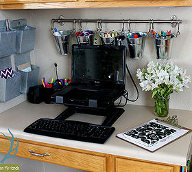 organizing kitchen office makeover, home office, organizing