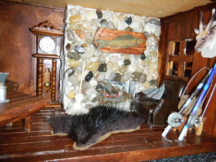 old doll house turned mini man cave, crafts