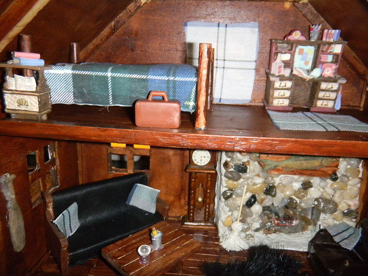old doll house turned mini man cave, crafts