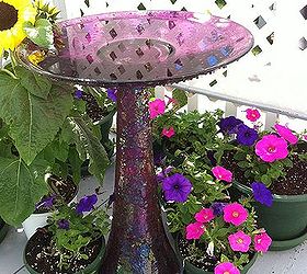 gardening bird bath vase and plate, crafts, repurposing upcycling