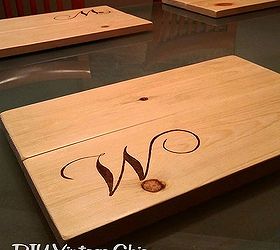 diy custom monogram wooden placemats, diy, woodworking projects