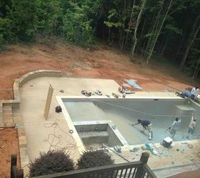backyard pool building lowes gunite kool deck, outdoor living, pool designs