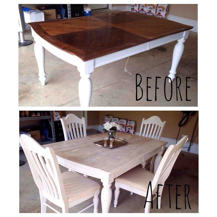 painting staining a kitchen table, DIY Table Makeover