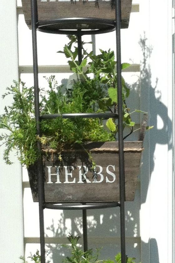 gardening cd tower turned herb rack, gardening, repurposing upcycling